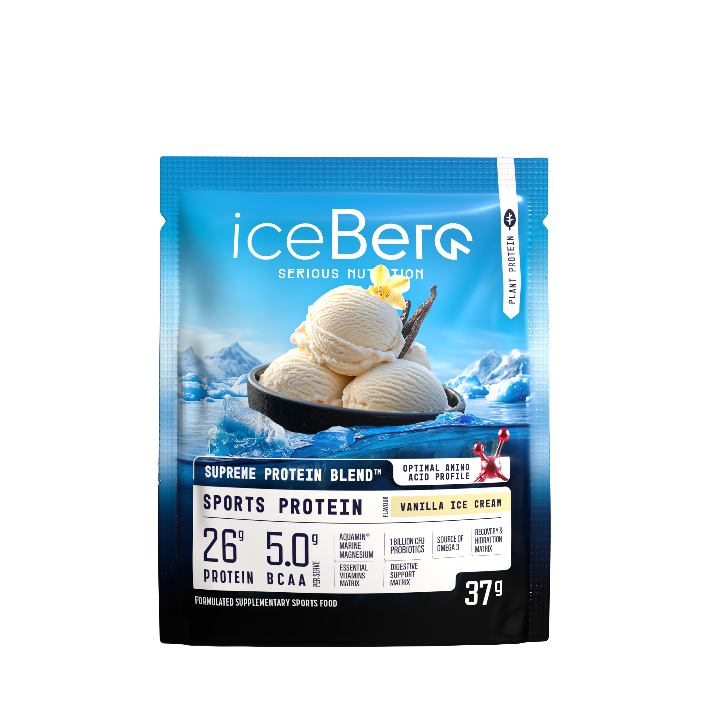 Sports Protein Vanilla Ice Cream - Sachet 37g